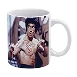 マグカップ おしゃれ BRUCE LEE ブルースリー 李小龍 カンフー 武術 コーヒーカップ 330ml セラミック 牛乳カップ 飲用カップ コーヒー 紅茶 直飲み ハンドル磁器 陶器 カップ 大容量 オフィス 人気 かわいい キャラクター 誕生日 プレゼント