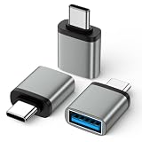 USB C USB A変換アダプタ (Type Cオス - USB 3.0メス) usb タイプc変換コネクター ChrisPow OTG機能 双方向3A急速充電 5Gpbs高速データ転送 Aメス→Cオス usb type-c 変換アダプタ usb c to a アダプタ 小型 iPhone スマホ PC周辺機器対応（グレー）