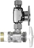 Keeney 2072PCLF 3/8-Inch O.D. Captured Nut by 3/8-Inch O.D. Lead Free Quarter Turn Straight Repair V