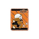 NCAA Oklahoma State Cowboys Fullback Woven Jacquard Baby Throwブランケット、36 x 46-inch