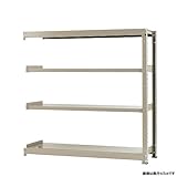 中量棚500kg 連結 幅150×奥行60×高さ150cm 4段 ニューアイボリー 500kg/段