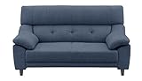 大川家具 関家具 ソファ 2人掛け 幅168cm 背中着脱式 ブルー 216770