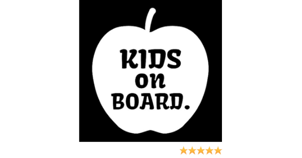 Amazon Co Jp リンゴ Kids On Board カッティング ステッカー ホワイト 白 車 バイク