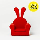 ハニードュレビット ベビーソファ Rabbit Kids Soft Chair(kids sofa) / Original, twin cover (Red)