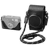 SmallRig FUJIFILM対応 X Half用レザーケースキット レトロスタイルフルカバーキャリングバッグ ハーフレザーケース カードポケット内蔵 持ち運びやすく 織りショルダーストラップで保護（ブラック）5219