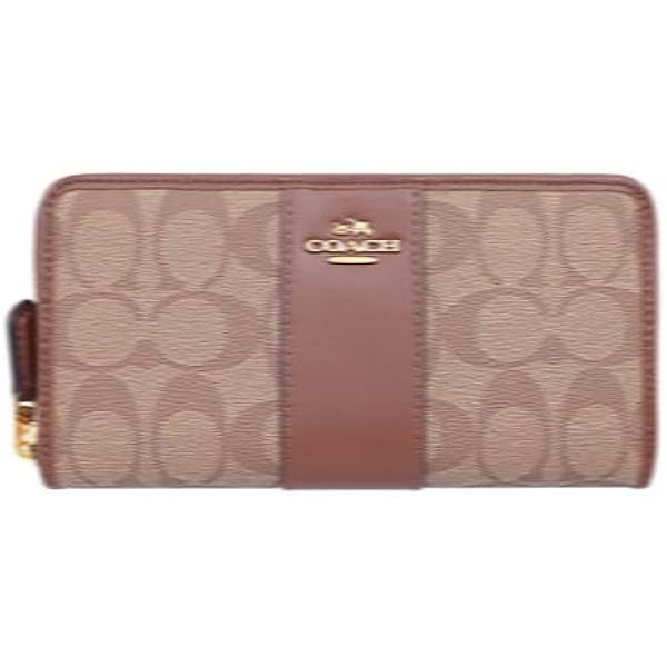 COACH コーチ 長財布 シグネチャー ロング ジップ カーキ×サドル COACH コーチ 長財布 シグネチャー ロング ジップ カーキ×サドル