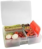 Lunch Box - Leakproof Translucent Melon Bento Box with 5 Peach Pink Containers - USA Made [並行輸入品]