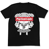 コスパ COSPA ポプテピピック ポプテピピックの行列ができる Tシャツ ブラック Mサイズ