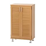 『ルーバーシューズボックス』【FBC】ナチュラル(#9849905-96563)サイズ：幅60×奥行33×高さ101cm