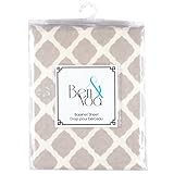 Kushies Baby Ben & Noa Bassinet Sheet Flannel, Grey Lattice by Kushies