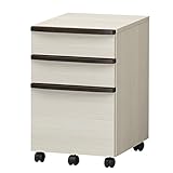 白井産業【SHIRAI】サイドワゴン キャスター付き セパルテック アイボリー ホワイト 白 幅約41cm  高さ約61cm SEP-6040WIV