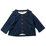 《H28年秋冬物》 nico hrat(ニコフラート) 製品洗い加工済み 表30/10綿裏毛 裏フリーススカラップジャケット 130cm/NV NO.B-260563