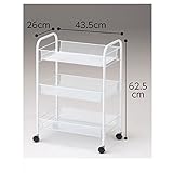 メッシュトローリー 3段 ホワイト【ストア･エキスプレス】