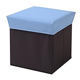 山善(YAMAZEN) 収納ボックススツール (幅29 奥行29) ブルー MSS-C29P(BL/DBR)D