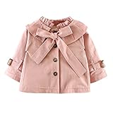 キッズ コート 女の子 アウター ジャケット トレンチ コート 子供服 長袖 防寒 秋冬 Meedot ピンク 85