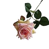 Nice Days(ナイス ディズ) インテリア飾り 上質な造花 薔薇 シルク製 結婚式 パーティー用 (ピンク, 1)