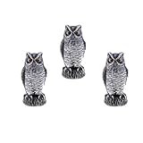 F Fityle フクロウ 現実的 かかし 置物 3個セット　