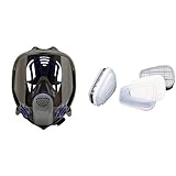 3M 防毒マスク 面体 FF-400J Mサイズ FF-400J M & 吸収缶 デュアルタイプ 有機ガス用 6001/5911-S1