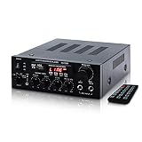origin デジタルアンプ オーディオアンプ 最大出力150W（50W+50W） Bluetooth4.0 USBメモリ SDカード Hifi ステレオ デュアルマイク端子付き 6.5mm リモコン付 ハイパワー カラオケアンプ KS33BT