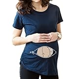 Linyuan ファッション Maternity T Shirt Funny Baby Butt for Pregnancy Tシャツ T-Shirt #52