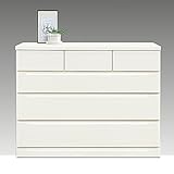 日本製 モダン 幅120cm 4段ローチェスト アイボリー 完成品