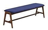 筑波産商 マフィンII 150ベンチ ウォールナット材 BL(ブルー)色カバー付 WAL/BK