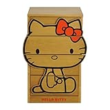 アルファタカバ サンリオ家具 ダイカットチェストハローキティ突板木目タイプ(中タイプ座るタイプ)