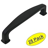 Cosmas 4389 FBフラットブラックモダンキャビネットハードウェアハンドルプル – 3 "インチ( 76 mm )穴中心 – 25パック