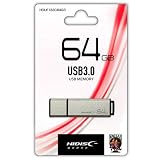 【在庫処分】HIDISC USB 3.0 フラッシュドライブ 64GB シルバー キャップ式 HDUF133C64G3