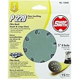 ALI INDUSTRIES 12056 8 Hole 220 25 CT Grit Disc, 5-Inch, 15-Pack [並行輸入品]