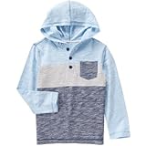 クレイジーエイト Crazy 8/ ストライプ フード ヘンリー アイスバーグ トップス長袖Tシャツ XS【並行輸入】