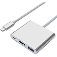 NaCot Type-C to HDMI 変換アダプター HDMI/USB3.0/Type-Cハブ変換3-in-1 解像度4Kサポート MacBookなど対応