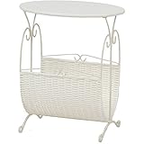 マガジンラック/サイドテーブル 【幅46cm】 スチールパイプ アイアンシリーズ ホワイト(白) 【代引不可】 生活用品 インテリア 雑貨 インテリア 家具 収納家具 フリーラック top1-ds-1314487-ak [簡易パッケージ品]