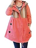 (オーセンティック) AUTHENTIC マタニティ トレンチ コート フード付き 妊婦服 産前 産後 体型カバー アウター (L, ローズ)