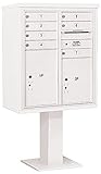 Salsbury Industries 3410d-07wht 4 C Pedestalメールボックス、ホワイト
