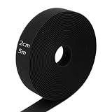 結束テープ マジックテープ 幅2cm 20mm 5m マジック結束バンド バンド ベルト ブラック ケーブルまとめ 固定ベルト 配線整理 自由にカット 収納用テープ 繰り返し 耐熱コード収納 梱包 2cm×5m黒