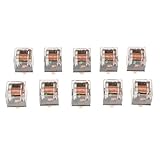 KESOTO 車用リレー　10個　車　12V 80A　4ピン　リレー　透明なケース　SPDTリレー　耐久性　実用