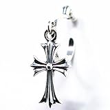 silverKYASYAシルバー925素材 クロスドロップピアス