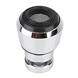 SODIAL インナースレッド　キッチン用節水蛇口　調整できるシャワーノズルフィルターアダプター蛇口　360度　シルバー＋黒