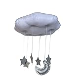 ベビー枕arichtopsクラウド壁Hanging Toy Star Moonクッション新生児テントペンダントCrib幼児Kids Play Tent Photo Props amzlyftop183