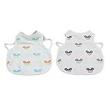 ange select ベビー スタイ 2枚セット 赤ちゃん プリント 柄 よだれかけ (B)