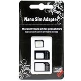 mobee Nano SIM MicroSIM 変換アダプタ 3点セット For iPhone 5 4S 4 ナノシム→SIMカードorMicroSIM MicroSIM→SIMカード