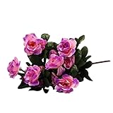 inverlee 1pcs人工花アザレアベニバナフローラルFake花ウェディングブライダルブーケDIYホームガーデン装飾(パープル)