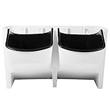 盆栽ポット フラワーポット 盆栽プランター ウォールフラワーポット 4色 2ポケット 高品質 PP樹脂材料 耐熱性 耐寒性 耐久性 軽量 便利 積み重ね可能(ホワイト)