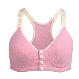 Domybest 授乳肌着 インナー服 ストレッチレース 大きいサイズ レイヤード カシュクールタイプ 前開き リムなし スイカレッド 出産準備 産前産後 授乳服 マタニティウェア 柔らかく快適