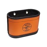 Klein Tools 5144BHB 15-Pocket Number 6 Canvas Oval Aerial Bucket with Orange PVC Wrap without Hooks 