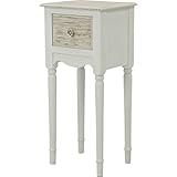 KD電話台/FAX台 【ラフィネ】木製 引き出し収納付き アンティーク調 (インテリア家具) 【完成品】