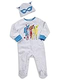 Babytown Baby Boys Superhero Comic Newborn 3 Piece Babygrow Hat Cape Gift Set (6-9 months: To Fit He