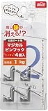 跡が目立たない 石膏ボード用 ベスト マジカルピンフック ミニマム クリアー 4個入り 4-63