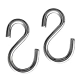 monkeyjack 1ペア55 mmメタルスチールSフックキッチン肉パンポット台所用具ベッドルームバスルームタオル服ハンガー吊り下げラック